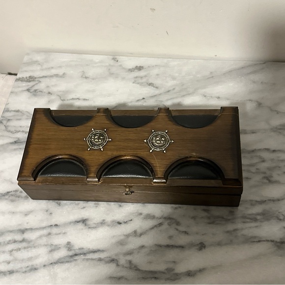 unbranded Other - Wooden pirates chest jewelry Box sailboat/ sailboat wheel details